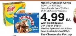 Food 4 Less Nestlé Drumstick Cones or Kellogg's Eggo Family Pack Waffles offer