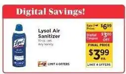 ShopRite Lysol Air Sanitizer offer