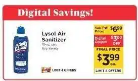 ShopRite Lysol Air Sanitizer offer