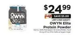 ShopRite OWYN Elite Protein Powder offer
