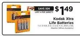 ShopRite Kodak Xtra Life Batteries offer
