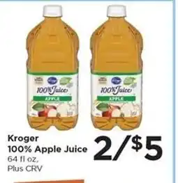 Food 4 Less Kroger 100% Apple Juice offer