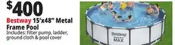 Ocean State Job Lot 15'x48' metal Frame Pool offer