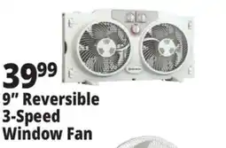 Ocean State Job Lot 9 Reversible 3-Speed Window Fan offer