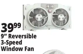 Ocean State Job Lot 9 Reversible 3-Speed Window Fan offer