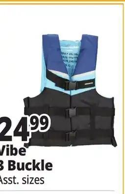 Ocean State Job Lot Vibe 3 Buckle Life Vest offer