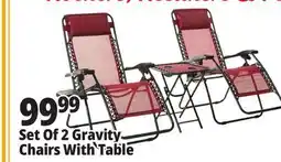 Ocean State Job Lot Set of 2 Gravity Chairs with Table offer