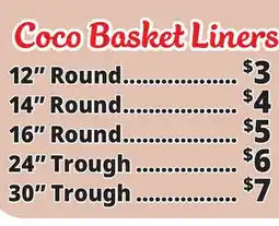 Ocean State Job Lot Coco Basket Liners offer