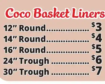 Ocean State Job Lot Coco Basket Liners offer