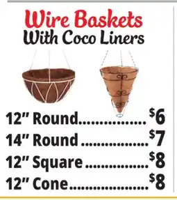 Ocean State Job Lot Wire Baskets With Coco Liners offer