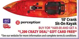 Ocean State Job Lot 10' Crank Sit-On Kayak offer