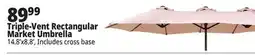 Ocean State Job Lot Triple-Vent Rectangular Market Umbrella offer