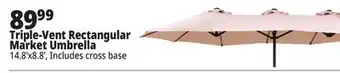 Ocean State Job Lot Triple-Vent Rectangular Market Umbrella offer