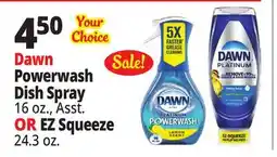 Ocean State Job Lot Powerwash Dish Spray 16 oz., Asst. OR EZ Squeeze 24.3 oz offer