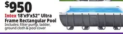 Ocean State Job Lot 18' x 9' x 52 Ultra Frame Rectangular Pool offer