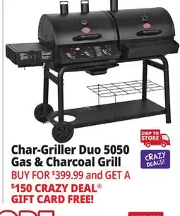 Ocean State Job Lot Char-Griller Duo 5050 Gas & Charcoal Grill offer