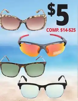 Ocean State Job Lot FAMOUS MAKER SUNGLASSES offer