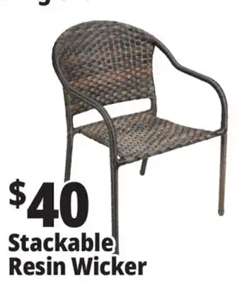 Ocean State Job Lot Stackable Resin Wicker offer