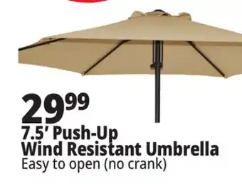 Ocean State Job Lot 7.5' Push-Up Wind Resistant Umbrella offer