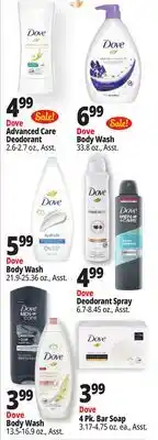 Ocean State Job Lot Dove Advanced Care Deodorant offer