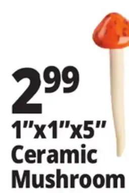 Ocean State Job Lot 1x1x5 Ceramic Mushroom offer