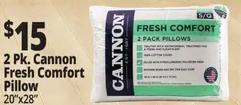 Ocean State Job Lot 2 Pk. Cannon Fresh Comfort Pillow offer