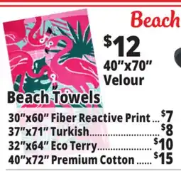 Ocean State Job Lot 40x70 Velour Beach Towels offer
