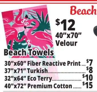 Ocean State Job Lot 40x70 Velour Beach Towels offer
