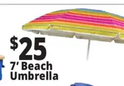 Ocean State Job Lot 7' Beach Umbrella offer