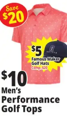 Ocean State Job Lot Men's Performance Golf Tops offer