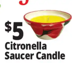 Ocean State Job Lot Citronella Saucer Candle offer