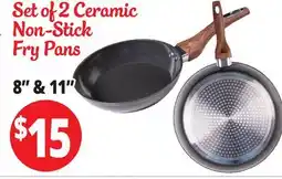 Ocean State Job Lot Set of 2 Ceramic Non-Stick Fry Pans offer