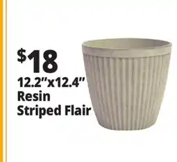 Ocean State Job Lot 12.2x12.4 Resin Striped Flair Planter offer