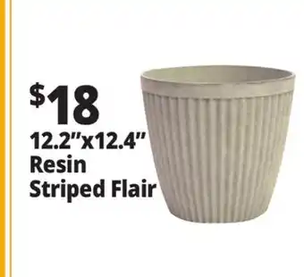 Ocean State Job Lot 12.2x12.4 Resin Striped Flair Planter offer