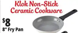 Ocean State Job Lot Klok Non-Stick Ceramic Cookware 8 Fry Pan offer
