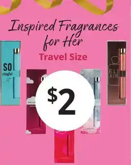 Ocean State Job Lot Inspired Fragrances for Her Travel Size offer