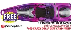 Ocean State Job Lot 11' Hangtime Sit-In Kayak offer