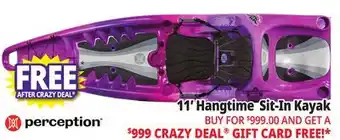 Ocean State Job Lot 11' Hangtime Sit-In Kayak offer