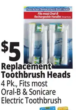 Ocean State Job Lot Replacement Toothbrush Heads offer