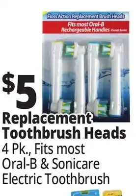 Ocean State Job Lot Replacement Toothbrush Heads offer