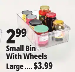 Ocean State Job Lot Small Bin With Wheels offer
