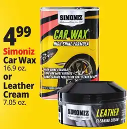 Ocean State Job Lot Simoniz Car Wax, or Leather Cream offer
