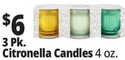 Ocean State Job Lot 3 Pk. Citronella Candles offer