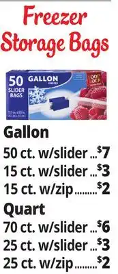 Ocean State Job Lot Freezer Storage Bags offer