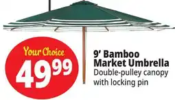 Ocean State Job Lot 9' Bamboo Market Umbrella offer