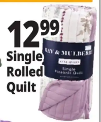 Ocean State Job Lot Single Rolled Quilt offer