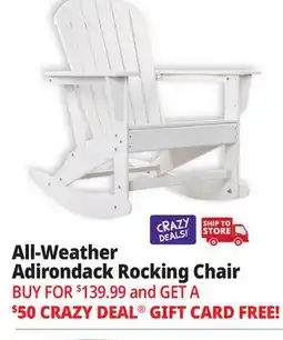 Ocean State Job Lot All-Weather Adirondack Rocking Chair offer