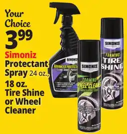 Ocean State Job Lot Simoniz Protectant Spray 24 oz., 18 oz. Tire Shine or WheelWheel Cleaner offer