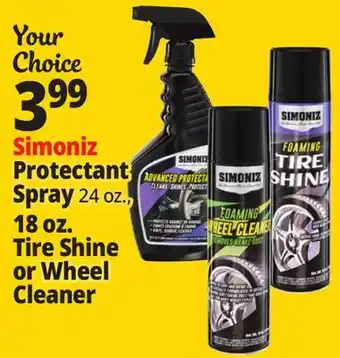 Ocean State Job Lot Simoniz Protectant Spray 24 oz., 18 oz. Tire Shine or WheelWheel Cleaner offer