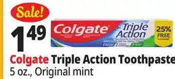 Ocean State Job Lot Triple Action Toothpaste offer